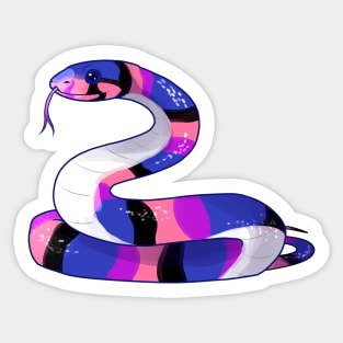 Genderfluid Snake Sticker